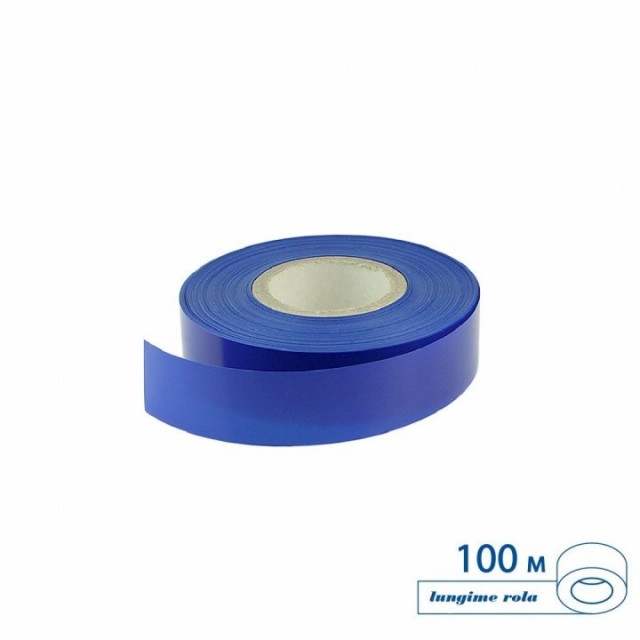 Banda decor PVC 39 mm pentru profile pret albastru RAL5005, 100 m