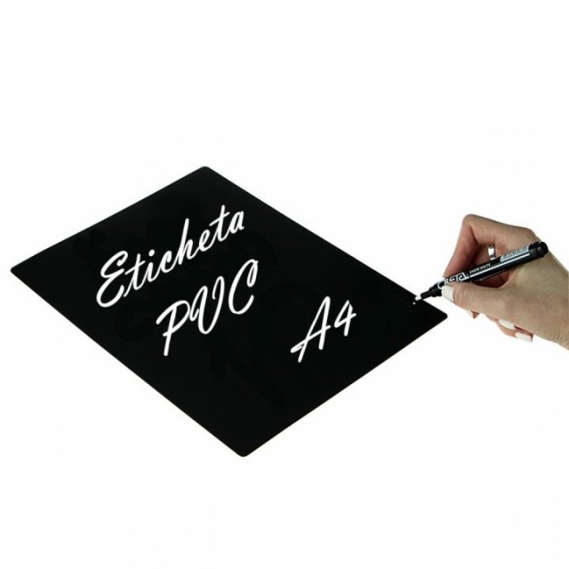 Eticheta PVC A4 negru